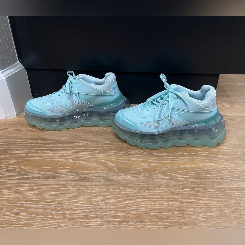 SHOES 53045 Bump'Air Platform Sneaker (Unisex) blue mint size 7.5 US/38 EU - Picture 2 of 13